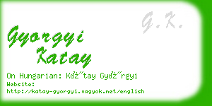 gyorgyi katay business card